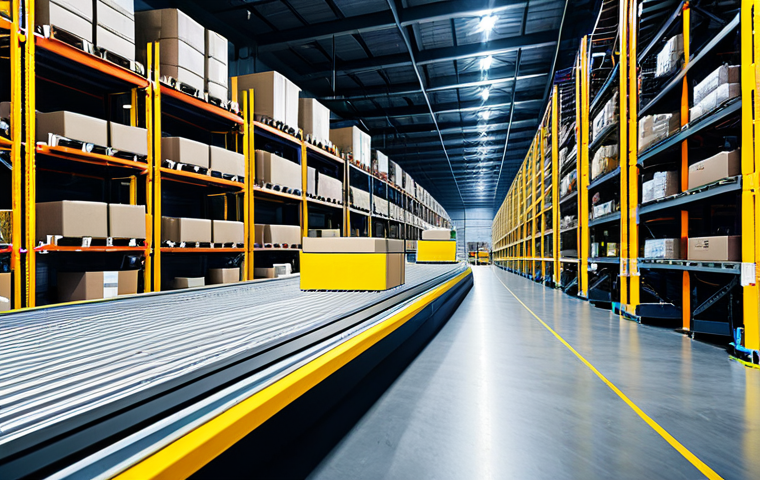 **

"A busy, modern warehouse interior. Robots are autonomously moving shelves and packages. Workers in safety vests are overseeing the automated processes. Bright, efficient lighting. Conveyor belts move packages towards shipping stations. Fully clothed, appropriate attire, safe for work, perfect anatomy, natural proportions, professional photography, high quality, modern logistics."

**