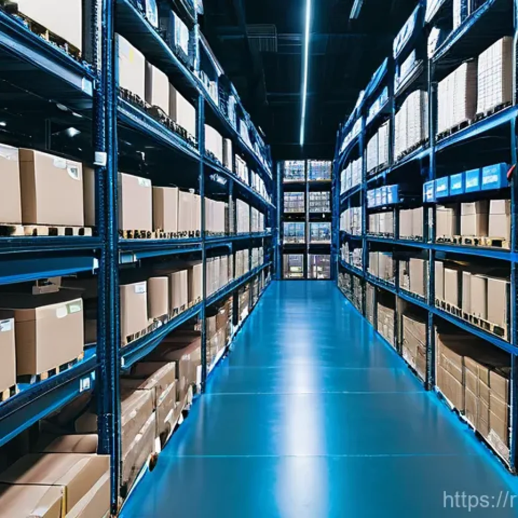 스마트물류 자격증 공부법 팁 - **Prompt:** "A brightly lit, expansive, and highly automated logistics warehouse situated in a moder...